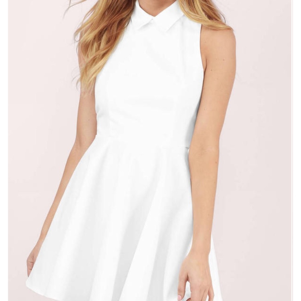 Tobi White Collared Dress